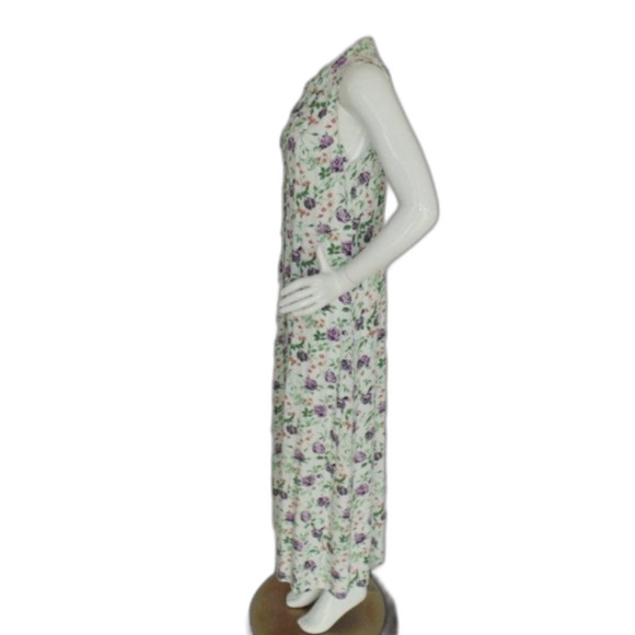 ORIGINAL ISLAND SPORT Dress, 12, White/Red & purple flower, Maxi, Sleeveless - Picture 7 of 13